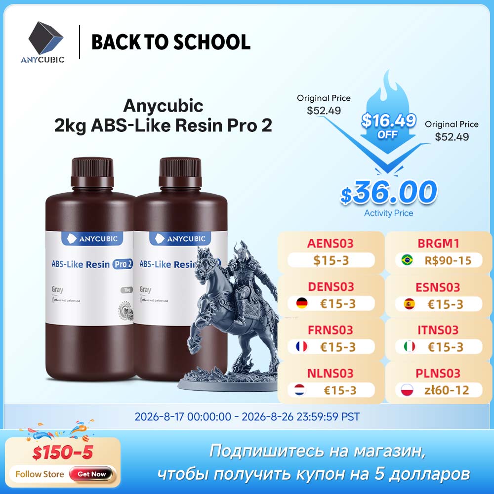 Resin Art Pro - ANYCUBIC ABS Pro 2 Resin 405nm