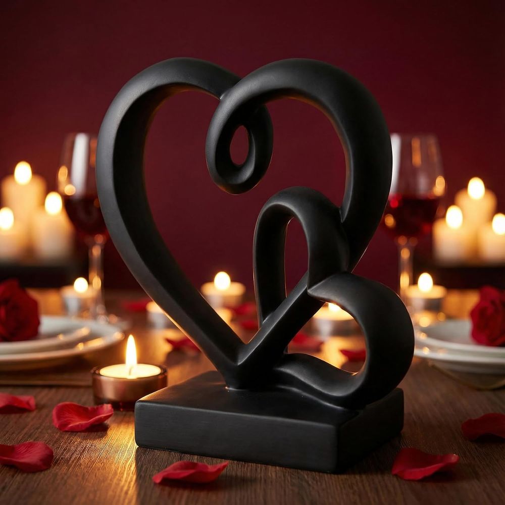 Resin Art For Wedding Gift - Wedding Anniversary Gifts - Two Hearts