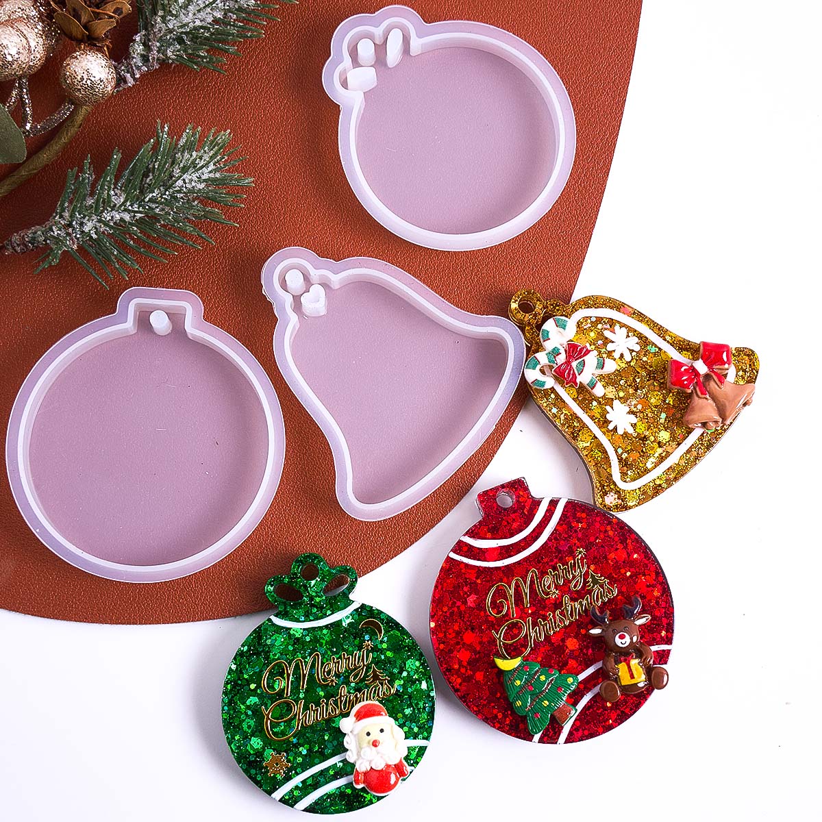 Xmas Tag Pendant Silicone Mold - đánh giá và giá Resin Art Mold