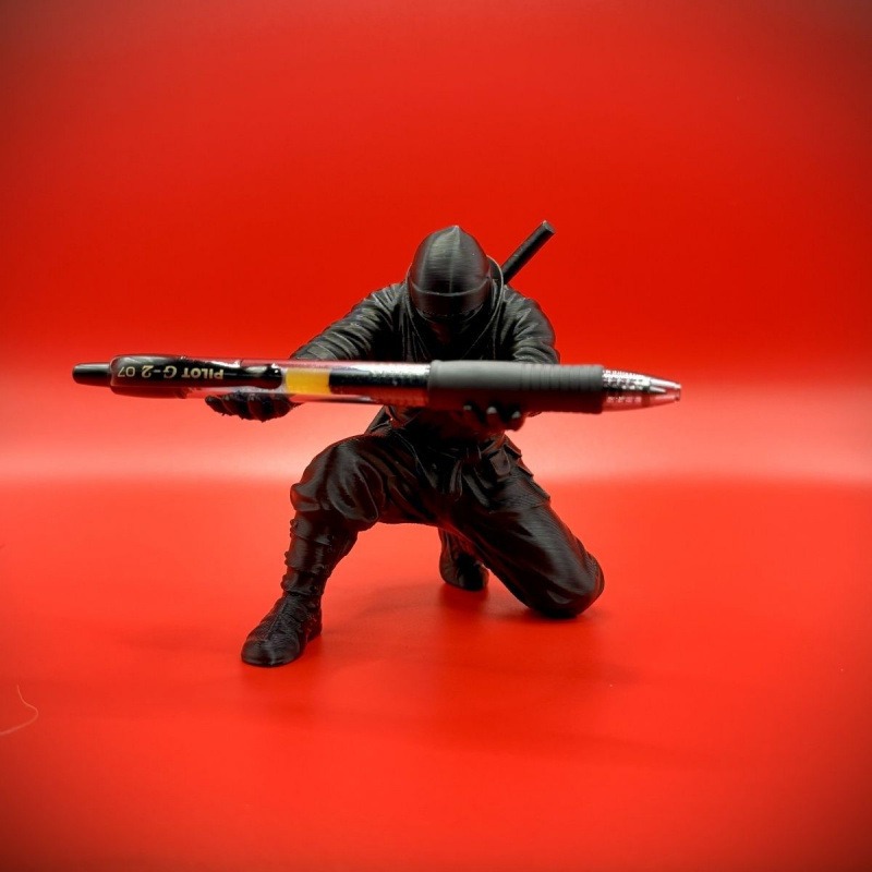 Ninja Figure Pen Holder 3D Pri - đánh giá và giá Resin Art Pen