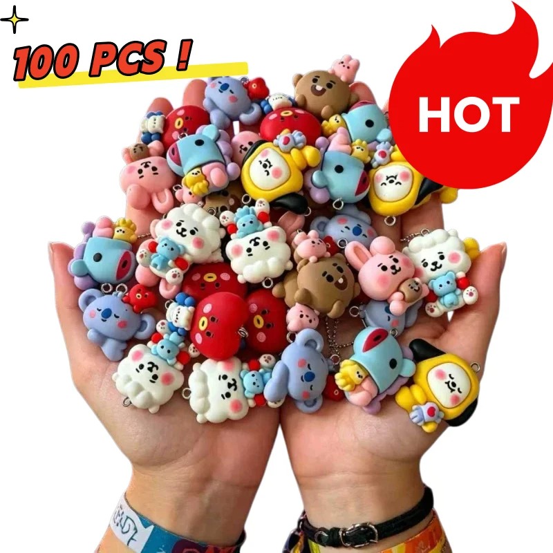 7pcs BT21 Resin Cartoon Charm  - đánh giá và giá Resin Art Supplies Near Me